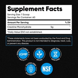 Venture Pal Micronized Creatine Monohydrate Powder – Unflavored Creatine for Women & Men, Creatina Monohidratada en Polvo