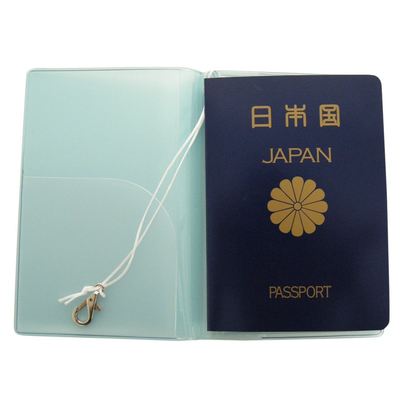 JTB Shoji 512001005 Passport Cover, Clear, Made in Japan, Blue