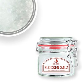 EDEL KRAUT | Norwegisches FLOCKENSALZ im Premium GLAS 130g - MEERSALZFLOCKEN Salzflocken Meersalz - Salz Flocken für Steaks, Gemüse uvm. - sea salt flakes