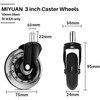 Office Chair Wheels for IKEA Chairs,10mm stem Caster, 3 Inch