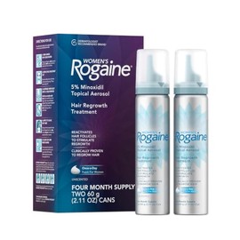 Women's Rogaine 5% Minoxidil Foam for Hair Thinning and Loss, Topical Treatment for Women’s Hair Regrowth, 4-Month Supply