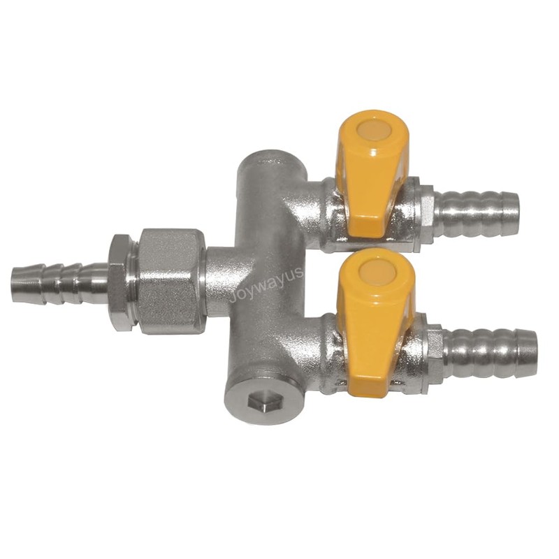 Joywayus 3 Way Copper Shut Off Gas Ball Valve Kit