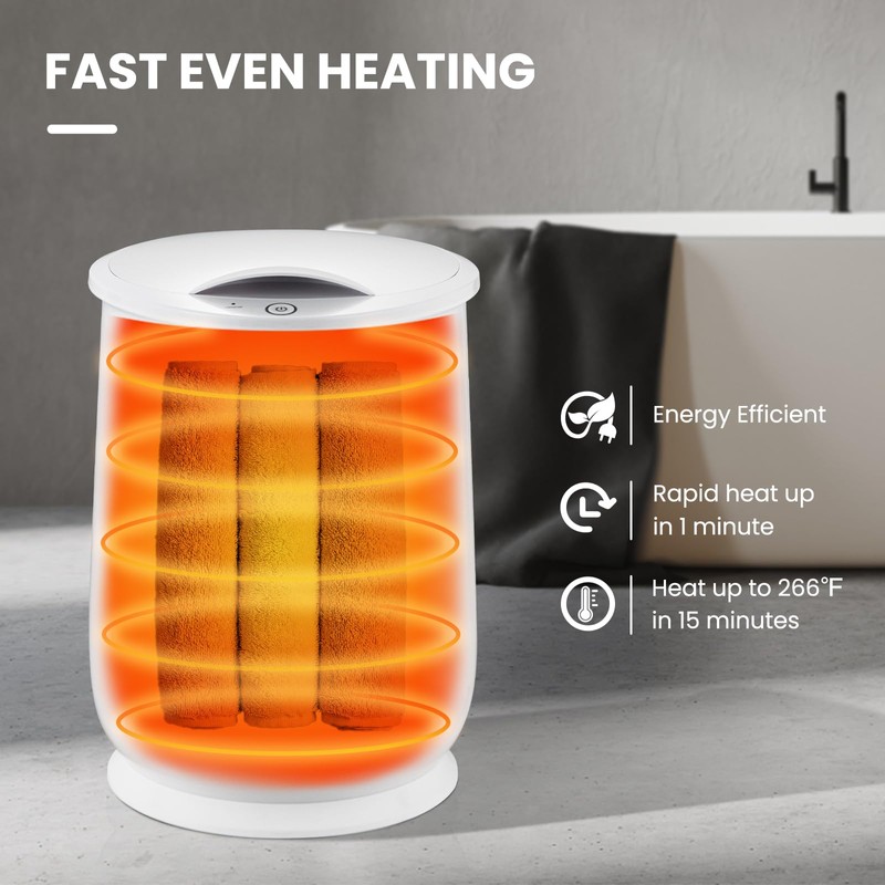 WELLHUT 21L Hot Towel Warmer Bucket, Bathroom Towel Warmers with