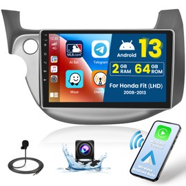 Inefala 2+64G Stereo for Honda Fit 2008 2009 2010 2011 2012 2013 CarPlay Car Stereo Android 13 10.1 Inch Touchscreen Compatible with Android Auto Backup Camera GPS FM RDS EQ 28UI
