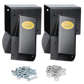 BETOOL Swing Set Brackets - 2pcs A Frame Swing Bracket Hardware with All Mounting Accessories (Black)