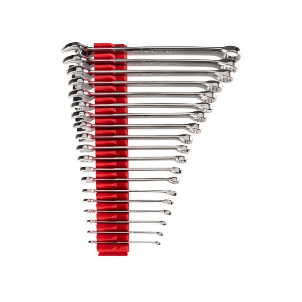 TEKTON Combination Wrench Set with Modular Wrench Organizer, 19-Piece (6-24