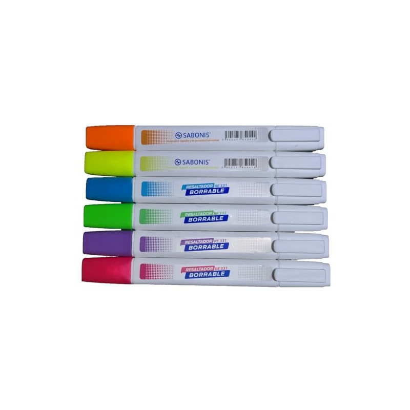 Resaltador Borrable Sabonis Re331 Marcatexto Surtidos Bote con 12 Piezas