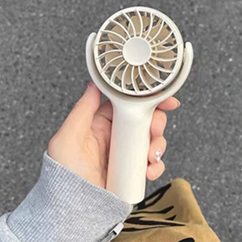 Mini Handheld Fan Multifunction Quiet 3 Speeds Adjustable Strong Wind