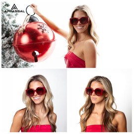 Appassal Retro Square Sunglasses for Women Polarized Oval Lens Round Oversized Womens Sun Glasses AP3713 Beige/Brown