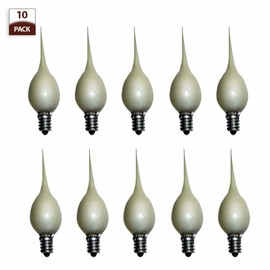 Royal Designs, Inc. Silicone Dipped Filament LED Bulb, 1-Watt C7 E12 120V 2500K, Pearl, Pack of 10