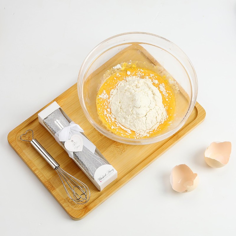 10 Pieces Heart Shaped Egg Beater Mini Stainless Steel Manual