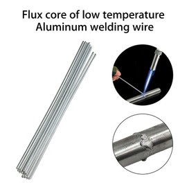 Aluminum Welding Rods, 20-Pack Universal Low Temperature Aluminum Welding Cored Wire for Electric Power, Chemistry, Food, Silver 0.08 x 10in/2 x 250mm (20-pack)