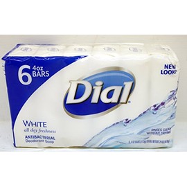 Dial White Antibacterial Soap, 4-Ounces Bars, 6 Count