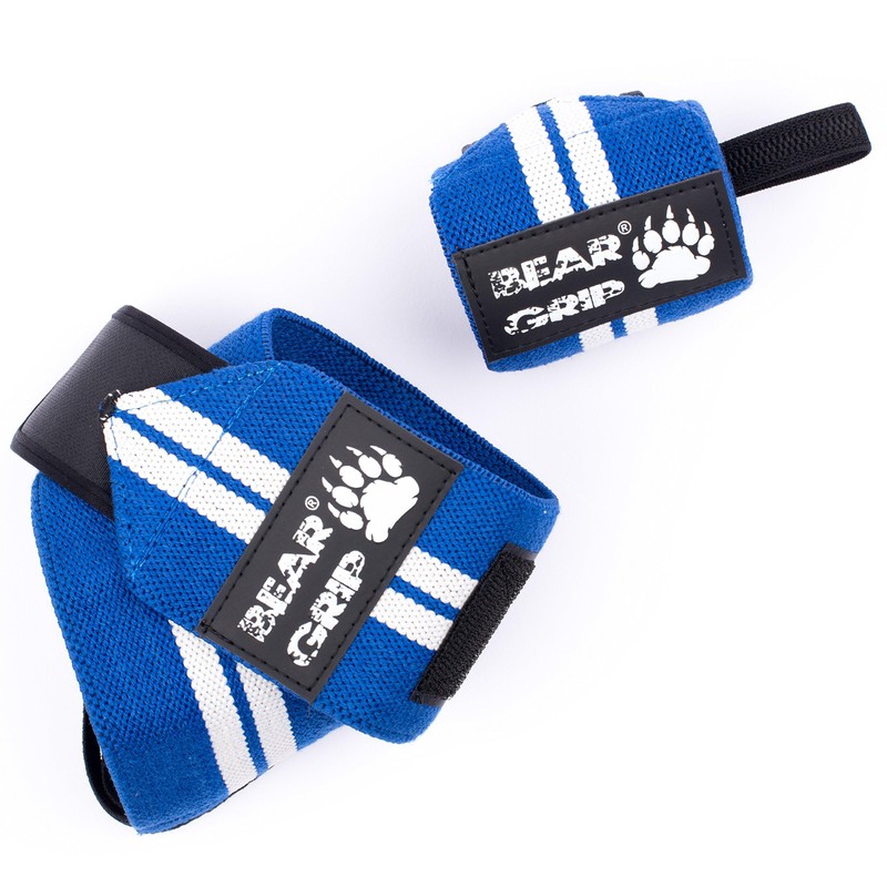 BEAR GRIP - Weight Lifting Wrist Support Bands (Royal Blue)