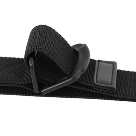 Sportmusies Elastic Belts for Men, Military Style Stretch Webbing Tactical Duty Belt (Black,D-Ring Buckle)