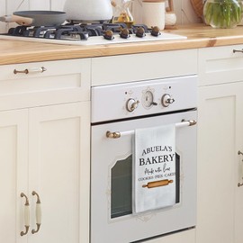 Tzhim Abuela Gifts Kitchen Towels, Gifts for Abuela Tea Towels for Baking, Abuela Christmas Hand Towel, Abuela GrandmaGift from Grandkids Dish Towel for Kitchen, 16x24inch