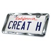 Creathome 3D Curly Wave Pattern Chrome License Plate Frame from