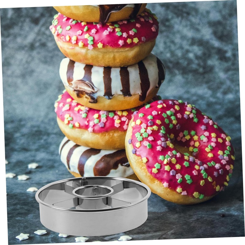 ULTECHNOVO Doughnut Cutters Reusable Round Stainless Steel Fondant Molds for