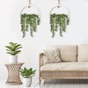Bqweun 2 Pcs Artificial Hanging Succulents Plants, Faux String of