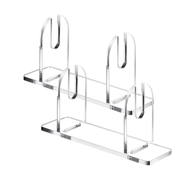mollensiuer 2 Pieces Detachable Acrylic Fan Display Stand Foldable Handheld