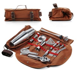 Hyoank Professional Bartender Kit | 24-Piece Complete Cocktail Set with Stylish Portable Bag | Bar Set for Home, Work, Parties, Camping