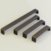 288mm Dark Grey/Titanium D Shape Handle for Kitchen Cabinets |