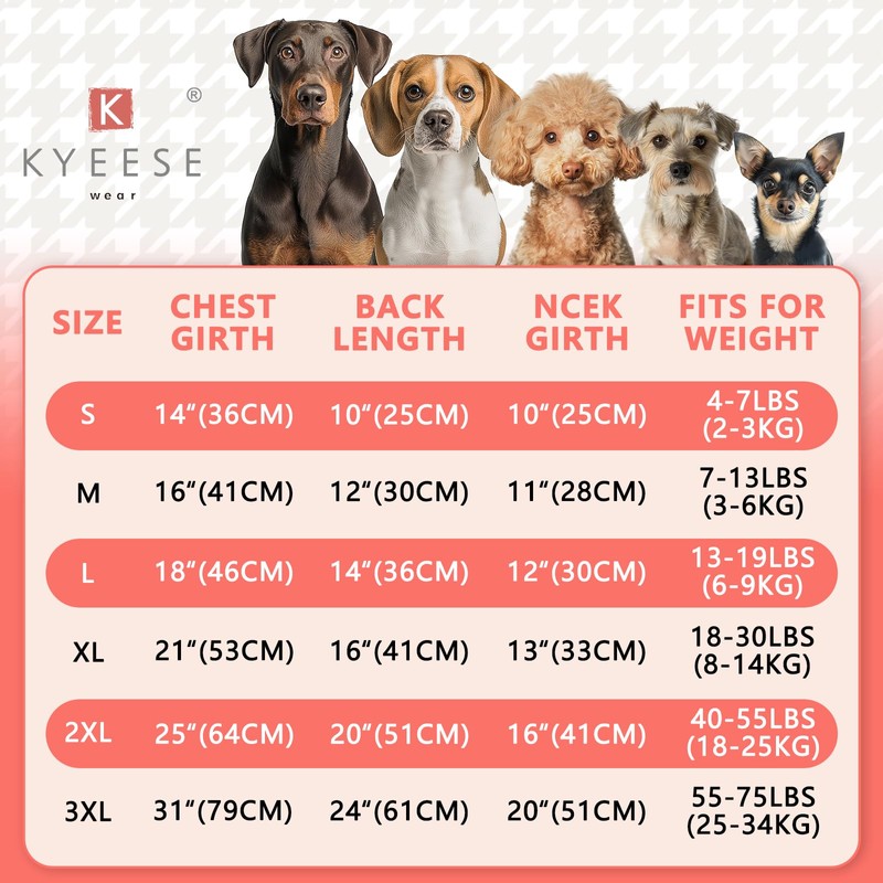 KYEESE Paquete de 2 Camisetas A Rayas para Perros, Suaves,