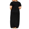 Nemidor Women Short Sleeve Loose Plain Casual Plus Size Long