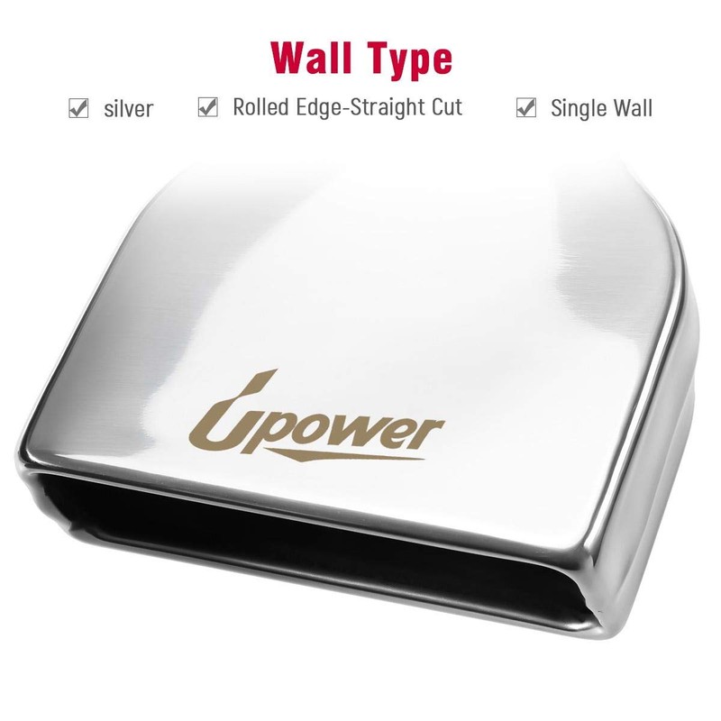 Upower Pack of 2 Exhaust Tip 2.25" Inlet 2" x