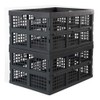 Ggbin 34 Liter Folding Plastic Containers, Grey Plastic Crate, 2