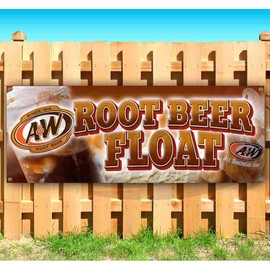 Root Beer Float Banner 13 oz | Non-Fabric | Heavy-Duty Vinyl Single-Sided with Metal Grommets