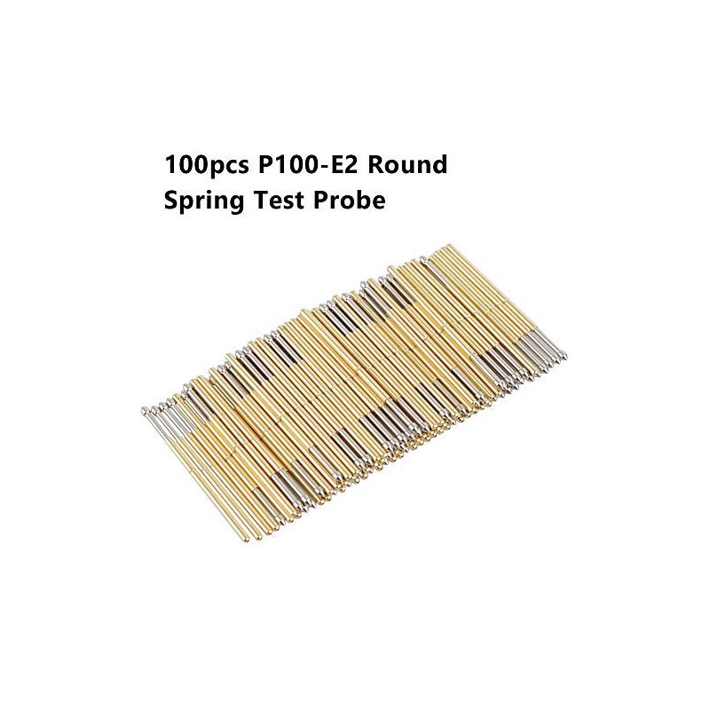 Pogo Pins Pack of 100 P100-E2 Spring Contact, Diameter 1.5