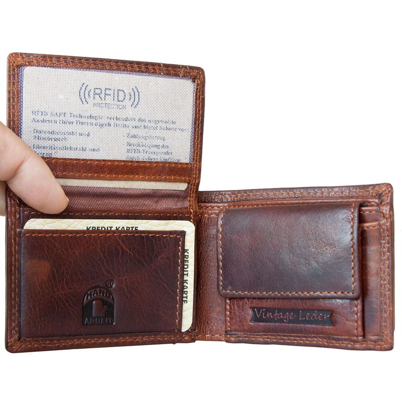 Bull Burry High-quality men's wallet brown made of genuine solid