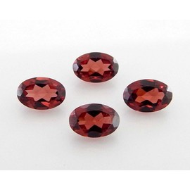 Myhealingworld AAA quality calibrated Oval 4X6MM Brilliant Cut Loose gemstone Crystals Chakra Healing Pair For Making Earrings & Other Jewelry Mix Color Box Pack of 4 stone, BOX 4–Garnet Oval 4X6mm=4