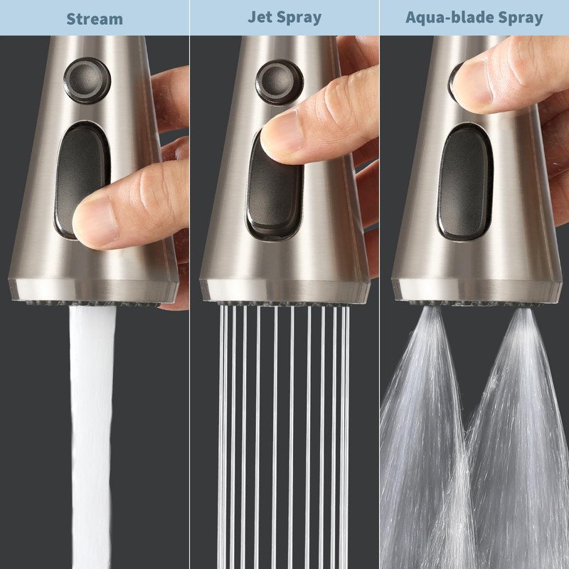 Kitchen Faucet Head Replacement with Pull Down Spray Head,3 Function