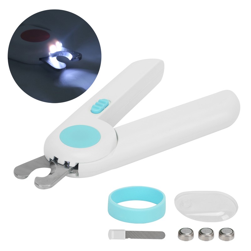 LED Pet Nail Clippers Durable Avoid Over Cutting Pet Nail