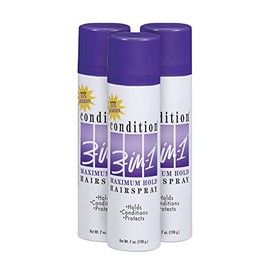Condition 3-in-1 Maximum Hold Hairspray, (Pack of 3), 7 Oz