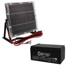 Mighty Max 12 VOLT 3 AH SLA BATTERY WITH 12V SOLAR PANEL CHARGER