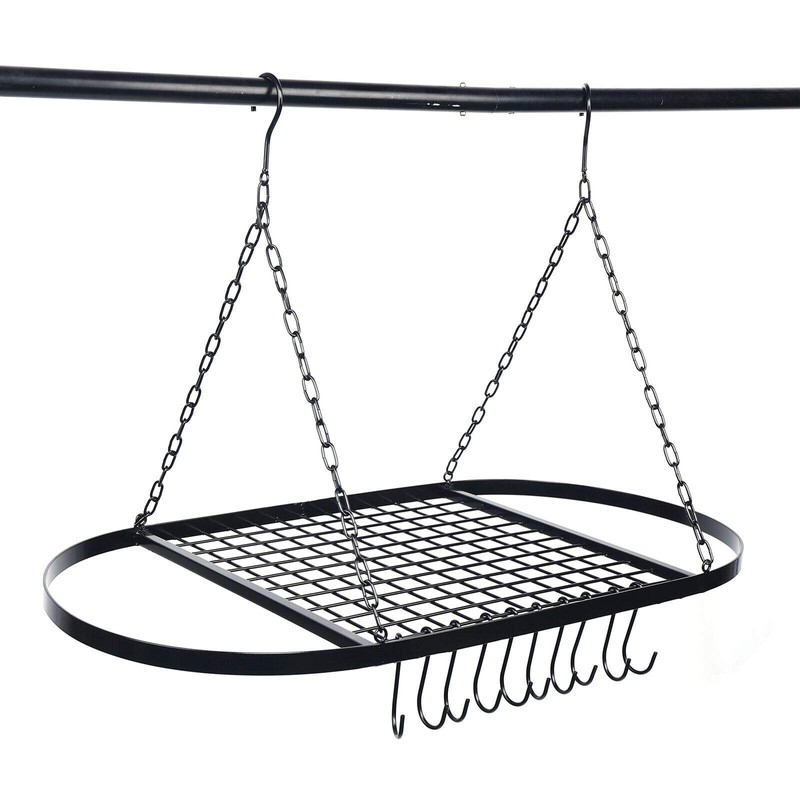 TFCFL Kitchen Ceiling Mount Iron shelf Cookware Storage Shelf Tray