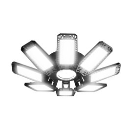 ISKYDRAW LED Garage Light Bulb, 240W Garage Lighting 24000LM with 8+1 Deformable Panels, 6500K Daylight Screw in Garage LED Light, Ceiling Light for Garage Workshop Workbench Basement Attic