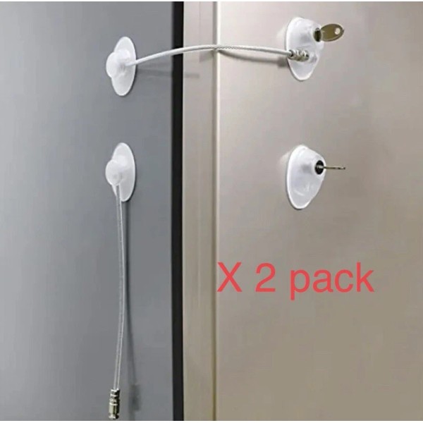 Unbranded 2 pack Refrigerator Door Lock with keys for Child