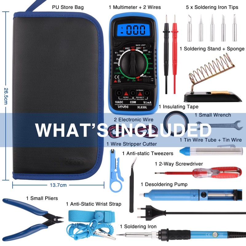 Soldering Iron Set, 24 Pieces, 60 W Welding Tools, Electric