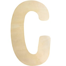 Wooden Letters C Large Wooden Letters 12 Inch Unfinished Wood Letters for Wall Decor Crafts Blank Big Alphabet Board Painting Hanging Home Baby Nursery Wedding Party Room Name Sign DIY Decoration