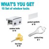 Sliding Window Locks (10 Sets), Security Window Locks with Keys,