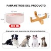 Plato para Perro y Gato de Cerámica Marmolizada con Base de Estabilizadora (Rosa 1)