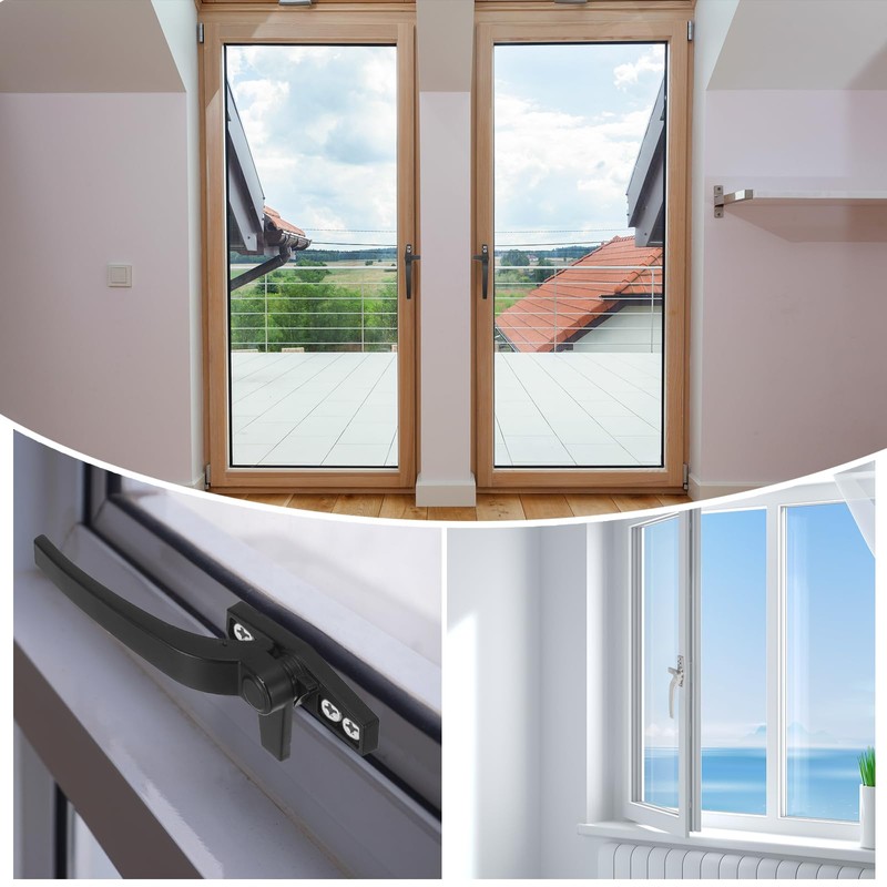 sourcing map 1Pcs Casement Window Locking Handle, Zinc Alloy Locking