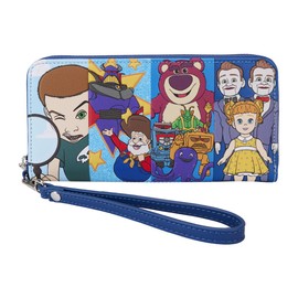 Loungefly Toy Story Villains Zip Around Wristlet Wallet Blue