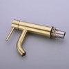 TRUSTMI Brushed Gold Bathroom Faucet Modern Lavatory Vanity Sink Faucet,