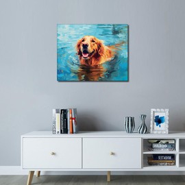 TUMOVO Paint by Number for Adults on Canvas Puppy Paint by Number Kits Animal Adults' Paint-by-Number Kits Dog Paint by Number DIY Paint by Numbers for Kids Craft Kits, 16x20Inch