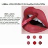 6 Colores Labiales Líquidos Mate Larga Duración Pintalabios